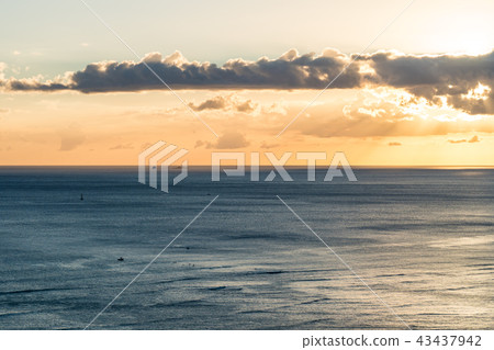 Painting of a tropical sunset / Sunset in Hawaii_2 43437942