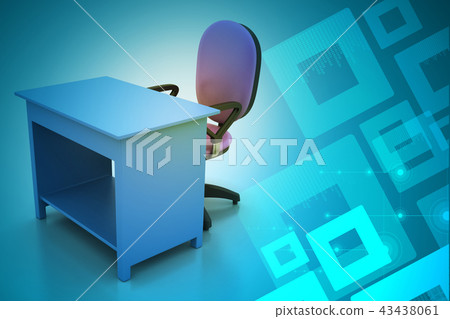 Office chair and computer table Office chair and computer table 43438061