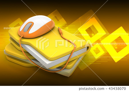 mouse with file folder 43438070