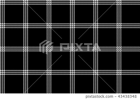 Black White Check Fabric Texture Seamless Pattern Stock Illustration