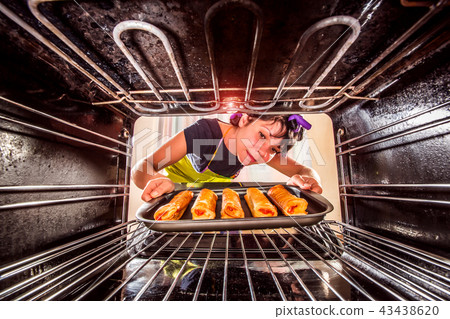 Cooking in the oven at home. Cooking in the oven at home. 43438620