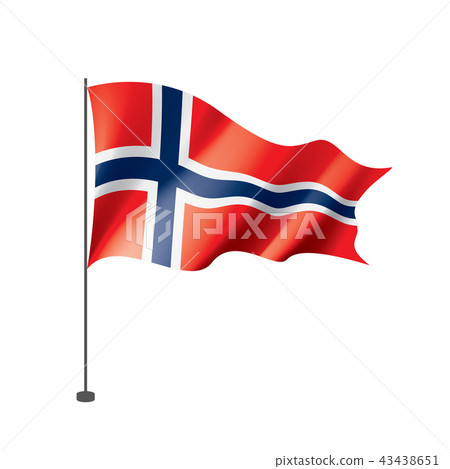 Norway flag, vector illustration on a white background 43438651