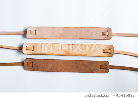 Genuine tanned leather camera strap handmade 43439082