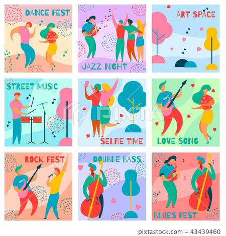 Music fest cards Music fest cards 43439460