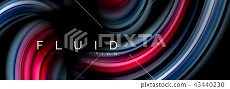 Wave fluid flowing colors motion effect, holographic abstract background. Vector illustration Wave fluid flowing colors motion effect, holographic abstract background. Vector illustration 43440230