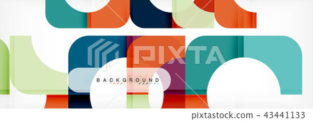 Geometric squares abstract banner. Vector illustration for business brochure or flyer, presentation 43441133