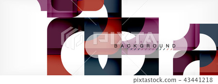 Colorful squares composition abstract banner. Illustration for business brochure or flyer Colorful squares composition abstract banner. Illustration for business brochure or flyer 43441218