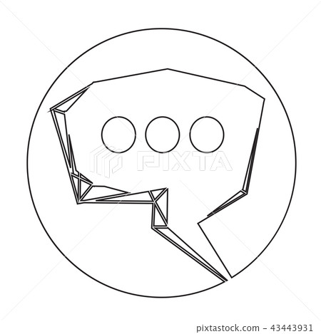 Speech bubble icon 43443931