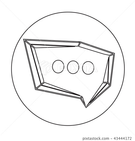 Speech bubble icon 43444172