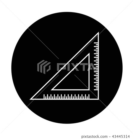 triangle ruler icon - Stock Illustration [43445314] - PIXTA
