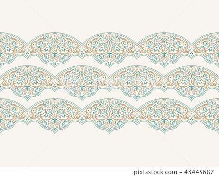 Vector seamless pattern with art ornament for design 43445687