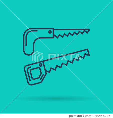 Linear icon garden saw and hacksaw 43446296