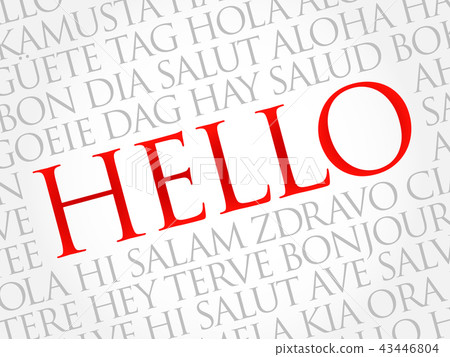 Hello word cloud in different languages 43446804
