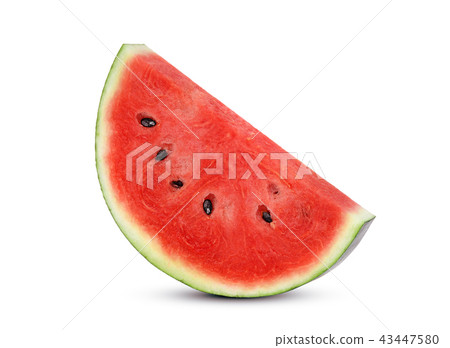 sliced red watermelon isolated on white background sliced red watermelon isolated on white background 43447580