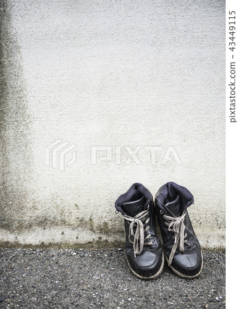 Shoes placed on the wall Shoes placed on the wall 43449115