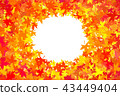 Autumn leaves background material 43449404