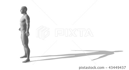 Standing man. Isolated on white background. - Stock Illustration ...