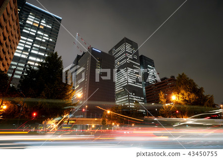 日本的東京都市風景我想看大手町（Keidanren）的辦公區域 43450755