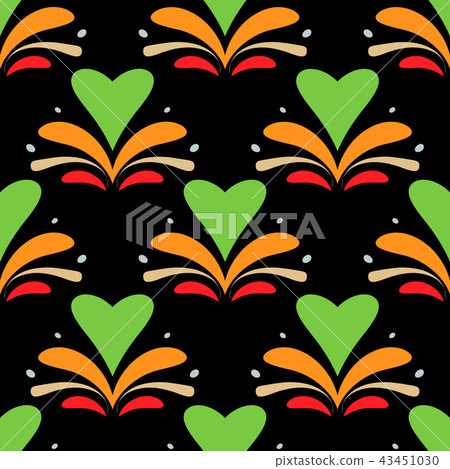 Flower ornament pattern vector tile 43451030