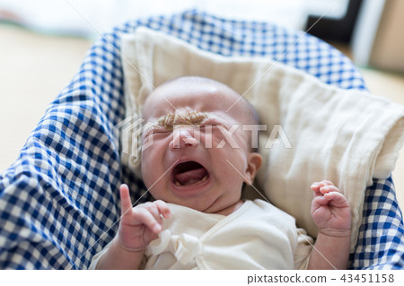 Crying newborn baby eczema 43451158