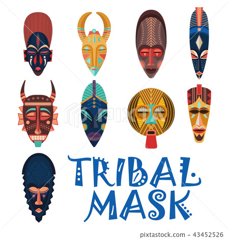 Tribal masks for african shaman or voodoo 43452526