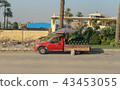 A watermelon salesman waits for customers street 43453055