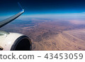 Engine Wing airplane sky concept. engine plane 43453059