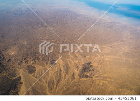 Egypt view from the airplane desert mountains. Egypt view from the airplane desert mountains. 43453061