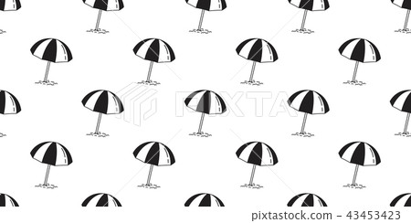 beach seamless pattern vector umbrella isolated - Stock Illustration ...