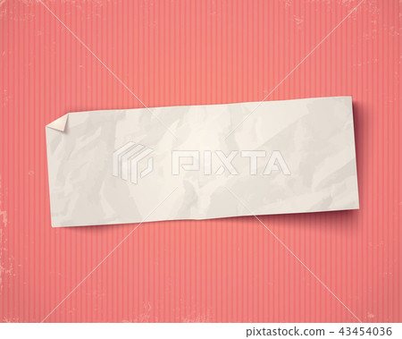 White paper ad on old paper background. White paper ad on old paper background. 43454036