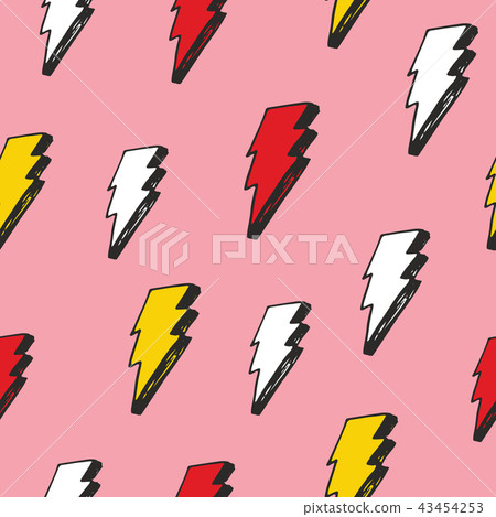 Lightning seamless pattern vector illustration. - Stock Illustration ...