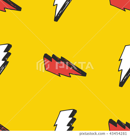 Lightning seamless pattern vector illustration. - Stock Illustration ...