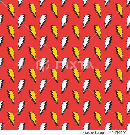 Lightning seamless pattern vector illustration. - Stock Illustration ...