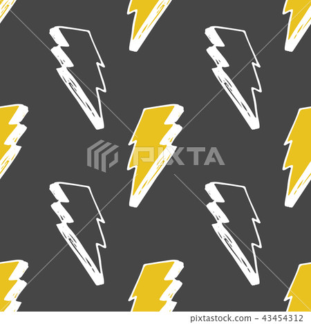 Lightning seamless pattern vector illustration. - Stock Illustration ...