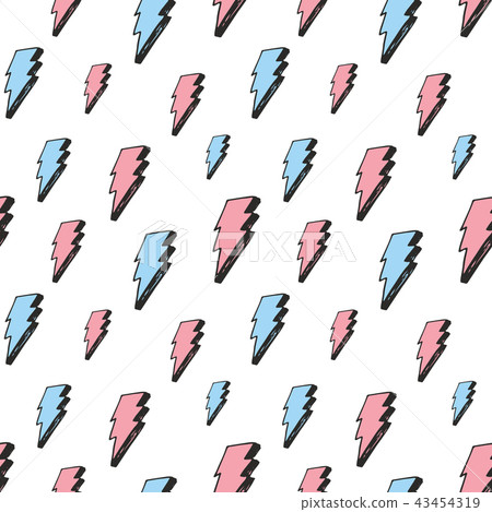 Lightning seamless pattern vector illustration. Lightning seamless pattern vector illustration. 43454319