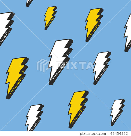Lightning seamless pattern vector illustration. - Stock Illustration ...