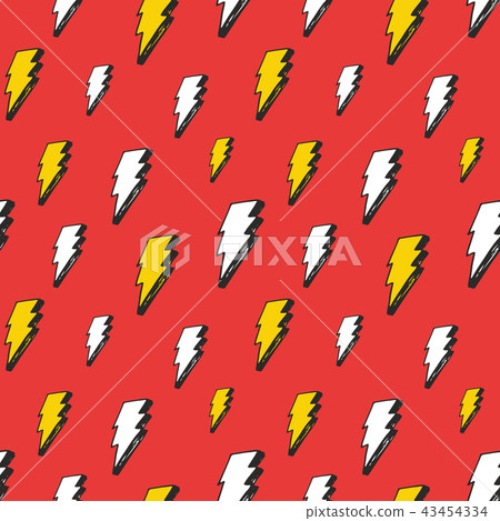 Lightning seamless pattern vector illustration. - Stock Illustration ...