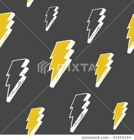 Lightning seamless pattern vector illustration. 43454344