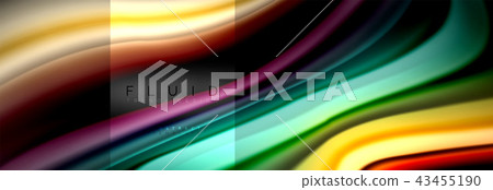 Rainbow fluid abstract shapes, liquid colors design, colorful marble or plastic wavy texture Rainbow fluid abstract shapes, liquid colors design, colorful marble or plastic wavy texture 43455190
