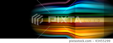 Rainbow fluid abstract shapes, liquid colors design, colorful marble or plastic wavy texture Rainbow fluid abstract shapes, liquid colors design, colorful marble or plastic wavy texture 43455299
