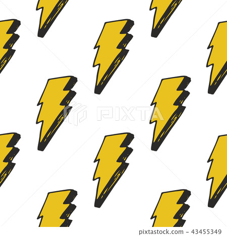 Lightning seamless pattern vector illustration. - Stock Illustration ...