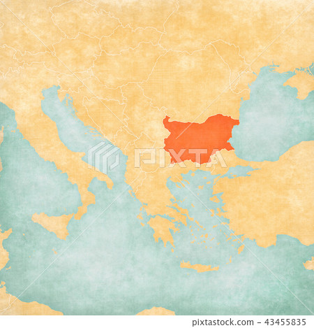 Map of Balkans - Bulgaria 43455835
