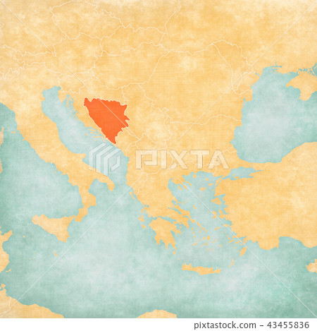 Map of Balkans - Bosnia and Herzegovina 43455836