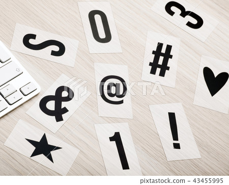 Computer keyboard symbols table 43455995