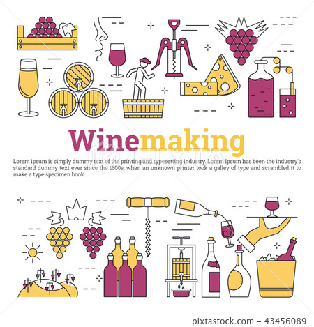 Square web banner - wine making 43456089