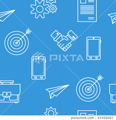 Seamless Pattern with office business icons Seamless Pattern with office business icons 43456091