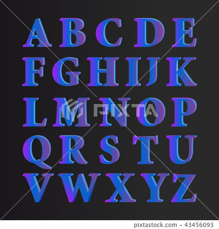 Vector alphabet letters on black 43456093