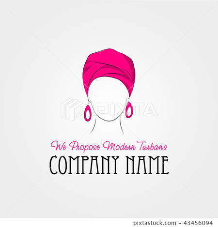 Logo with arabic woman in turban Logo with arabic woman in turban 43456094