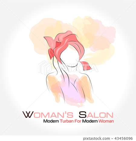 Silhouette woman in a turban Silhouette woman in a turban 43456096