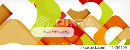 Colorful squares composition abstract banner. Illustration for business brochure or flyer Colorful squares composition abstract banner. Illustration for business brochure or flyer 43456509